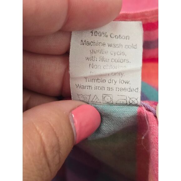 J.Crew Bright Plaid Button-Down Shirt Long Sleeves Men's Size L 100% Cotton - Picture 8 of 8